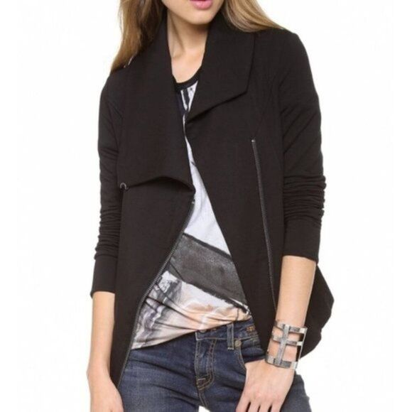 Helmut Lang | Villous Asymmetrical Hooded Jacket Size Small - Picture 2 of 5